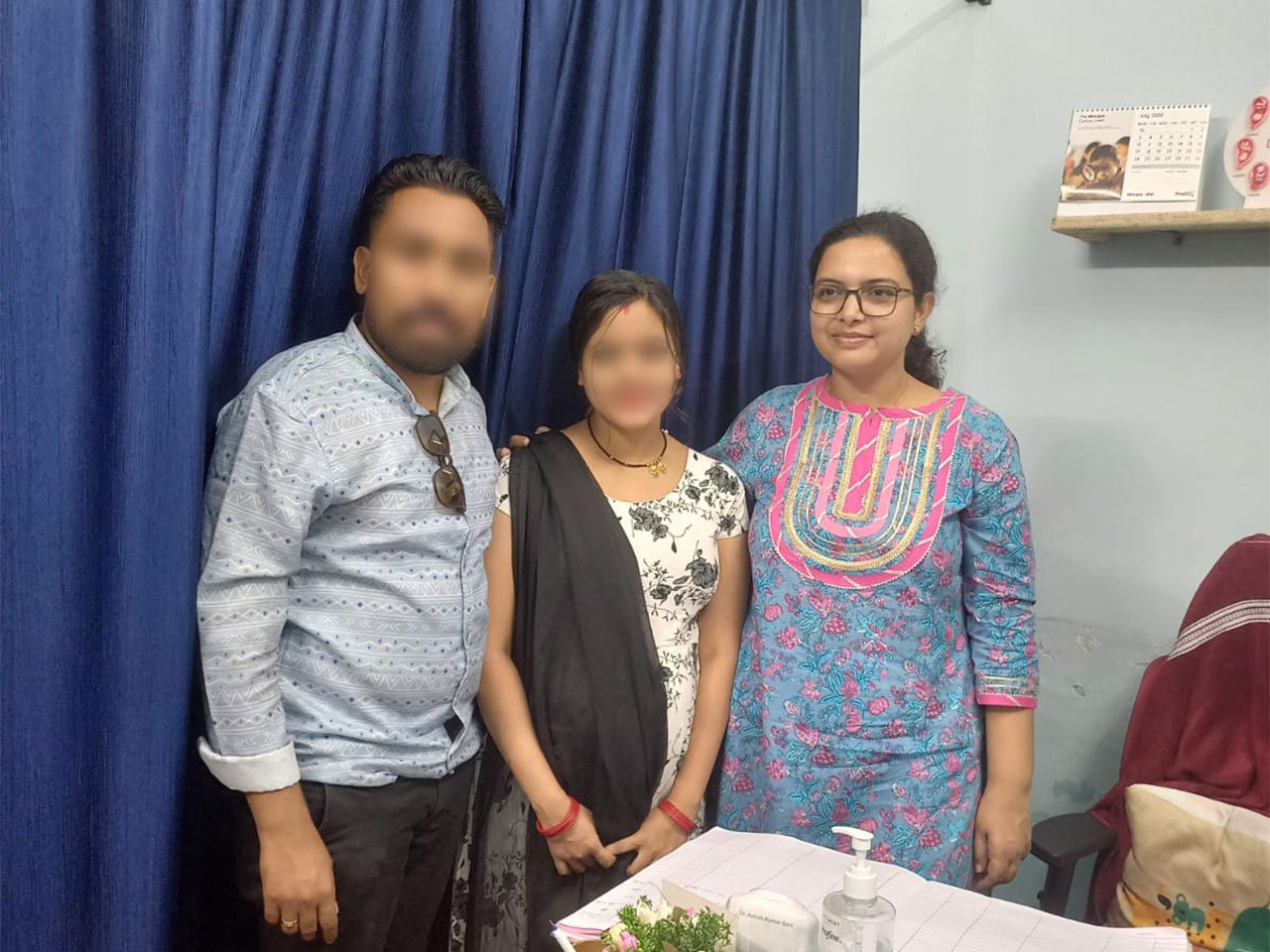 Happy parents with newborn