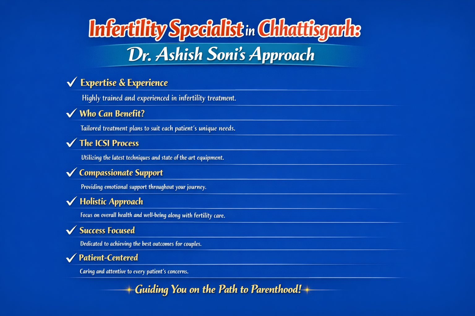 Infertility Specialist in Chhattisgarh: Dr. Ashish Soni's Approach